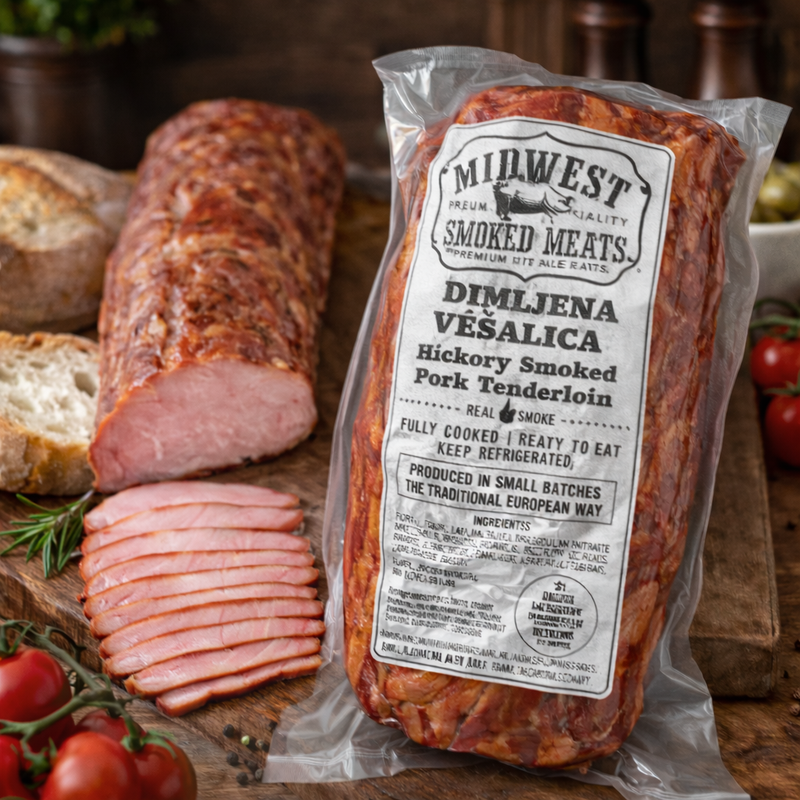 Midwest Smoked Meats Hickory Smoked Pork Tenderloin (Smoked Sausage)