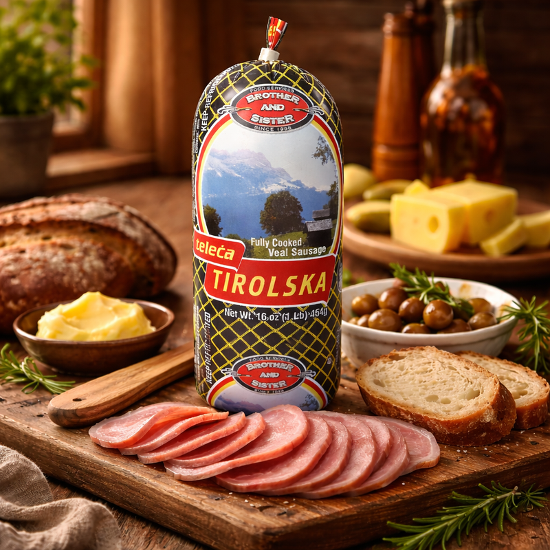 Brother and Sister Teleca Tirolska Veal Sausage 16 oz (454 g) 454 g