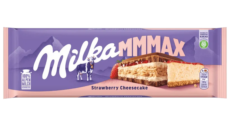 Milka Strawberry Cheesecake Milk Chocolate Bar 300g (10.6oz)