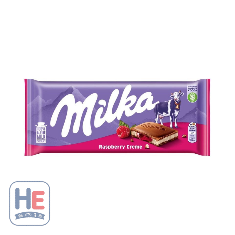 Milka Raspberry Cream 100g (3.5oz) | HE hero 7622300590062