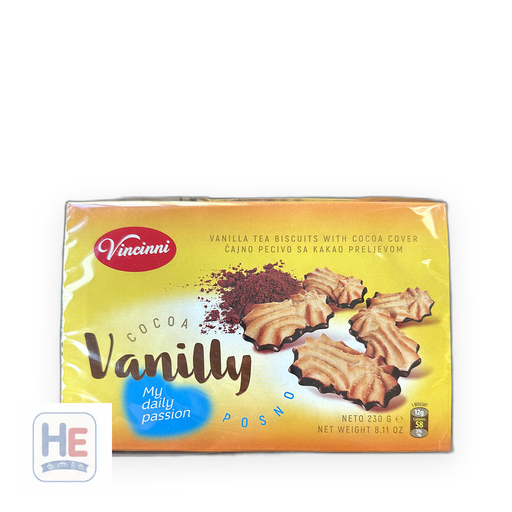 Donia Choco Vanilly Tea Biscuits with Cocoa Coating 230g (8.11oz) | HE hero 5310345003280