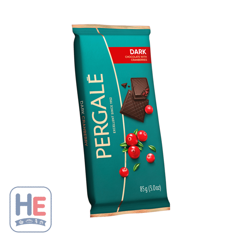 Pergale Dark Chocolate with Cranberry Pieces 85g (3oz) | HE hero 4770179994757