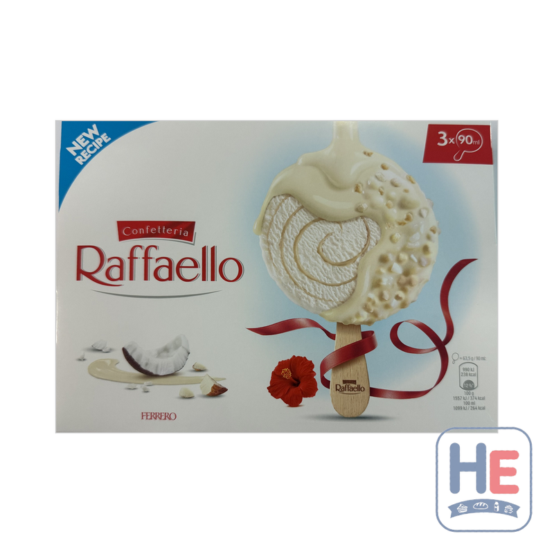 Ferrero Raffaello Ice Cream Stick 3-Pack 3x90ml 3 x 90 ml (270 ml) | HE hero 8000500461105