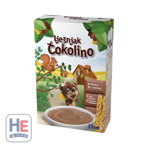 Podravka Lino Hazelnut Chocolino Cereal Flakes, Croatian 200g (7.1oz) | HE hero 842826000280