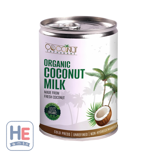 Coconut Taprobane Organic Coconut Milk, Sri Lankan 400ml (13.5fl oz) | HE hero 4796011499235