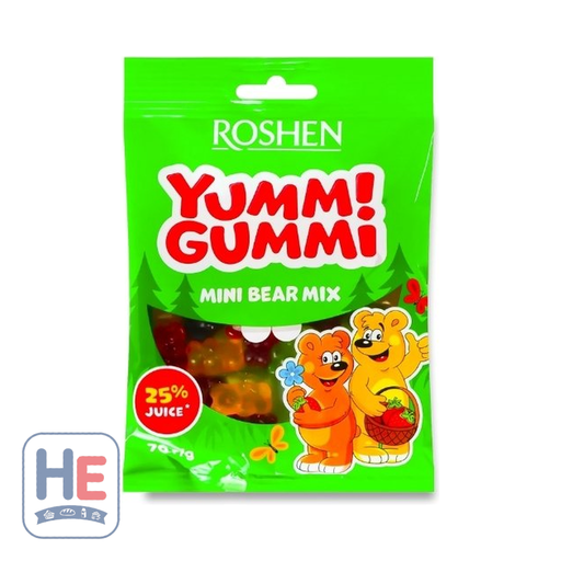 Roshen Yummi Gummi Mini Bear Mix 70g (2.5oz) | HE hero 4823077636349