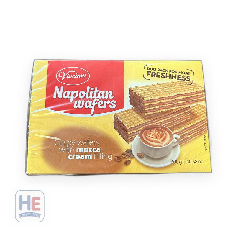 Vincinni Napolitan Wafers Mocca Cream 300g (10.58oz) | HE hero 5310345006762