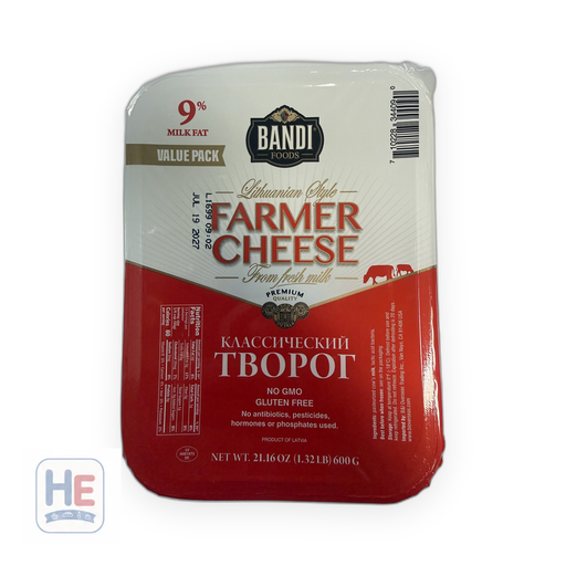 Bandi Farmer Cheese 9% 600g (21.2oz) | HE hero 710228344090
