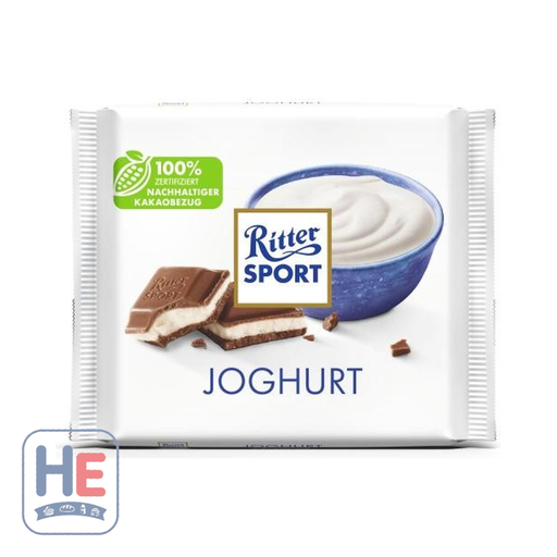 Ritter Sport Joghurt Milk Chocolate with Yoghurt Cream 100g (3.5oz) | HE hero 4000417602718