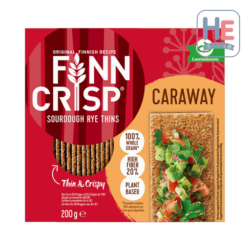 Finn Crisp Sourdough Rye Thins Caraway 200g (7.1oz) | HE hero 605870000114