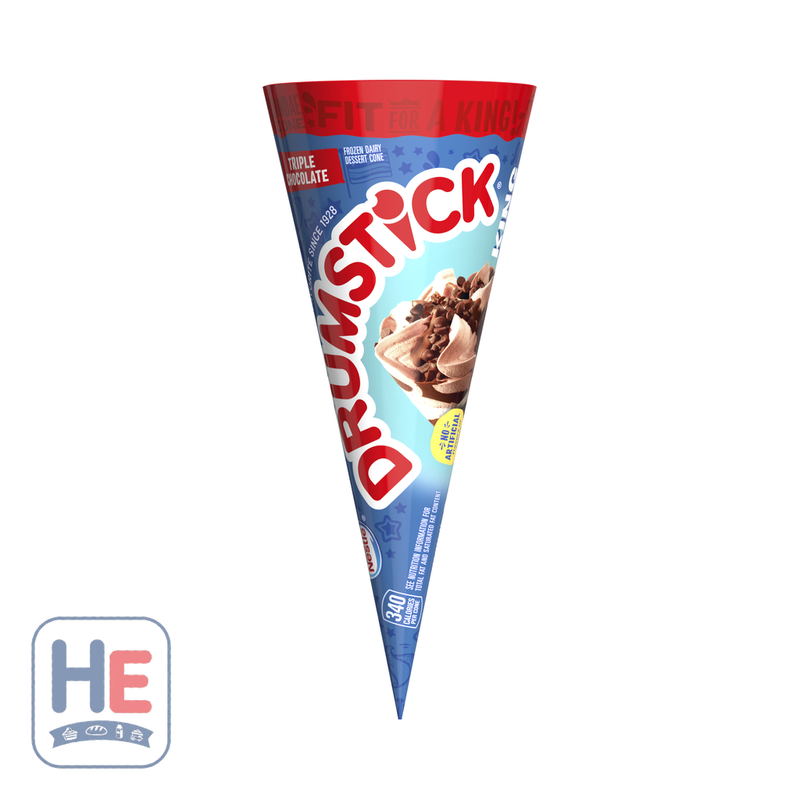 Drumstick Triple Chocolate King Cone 221ml (7.5fl oz) | HE hero 72554218903