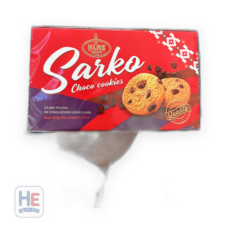 Klas Sarko Choco Cookies Tea Biscuits, Bosnian 220g (7.76oz) | HE hero 3870004063342