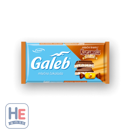 Galeb Milk Cream & Hazelnut Caramel Filled Chocolate 100g (3.5oz) | HE hero 8602300237272