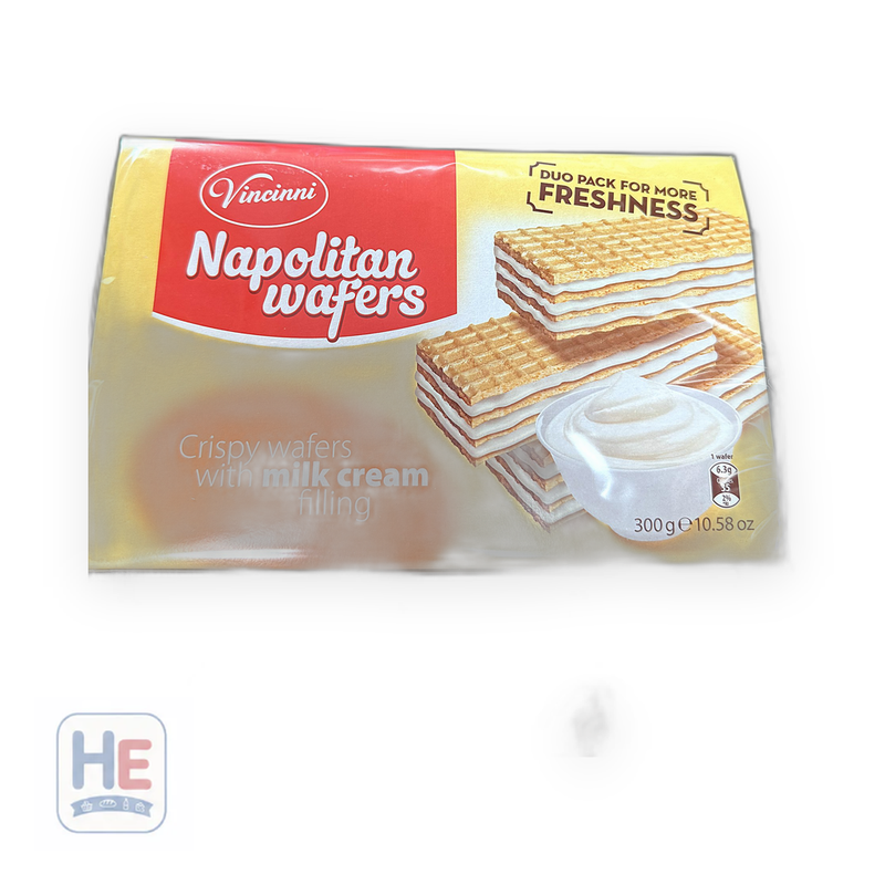 Vincinni Napolitan Wafers Milk Cream 300g (10.58oz) | HE hero 5310345004942