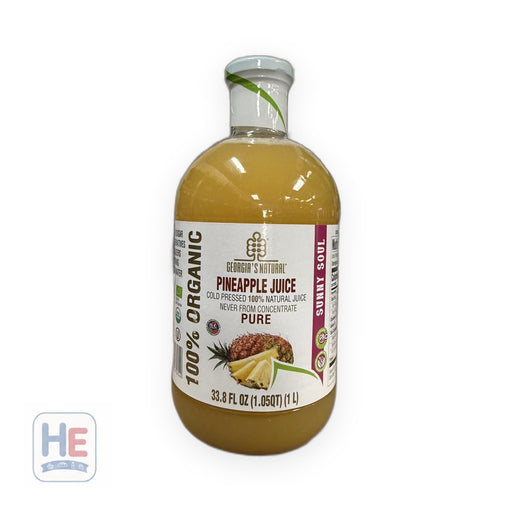 Georgia's Natural Organic Pineapple Juice 1L (33.8fl oz)