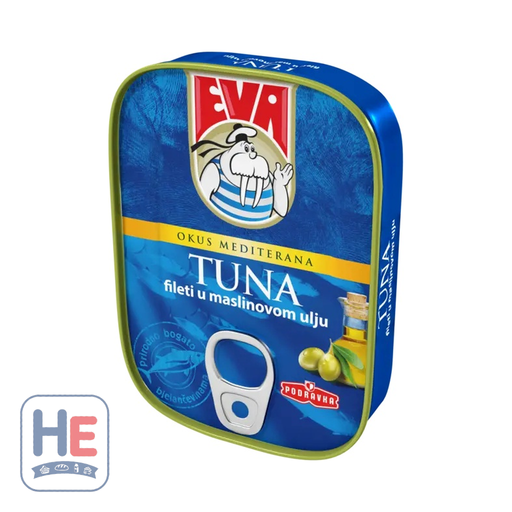 Eva Light Tuna Fillets in Olive Oil, Croatian 115g (4.1oz) | HE hero 842826000983