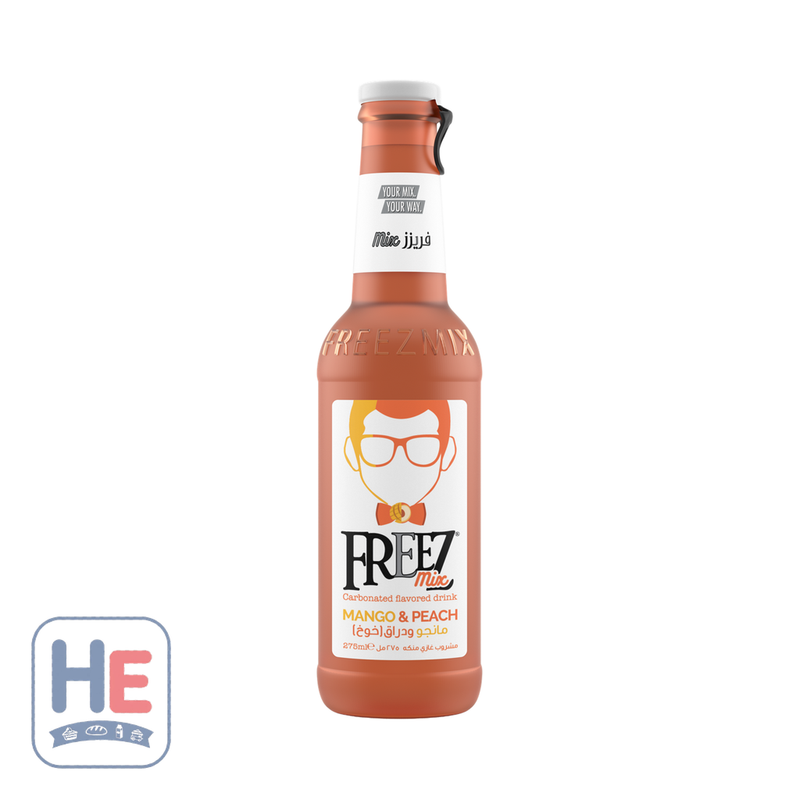 Freez Mix Mango & Peach Carbonated Flavored Drink 9.3 oz (275 mL) | HE hero 762571500241