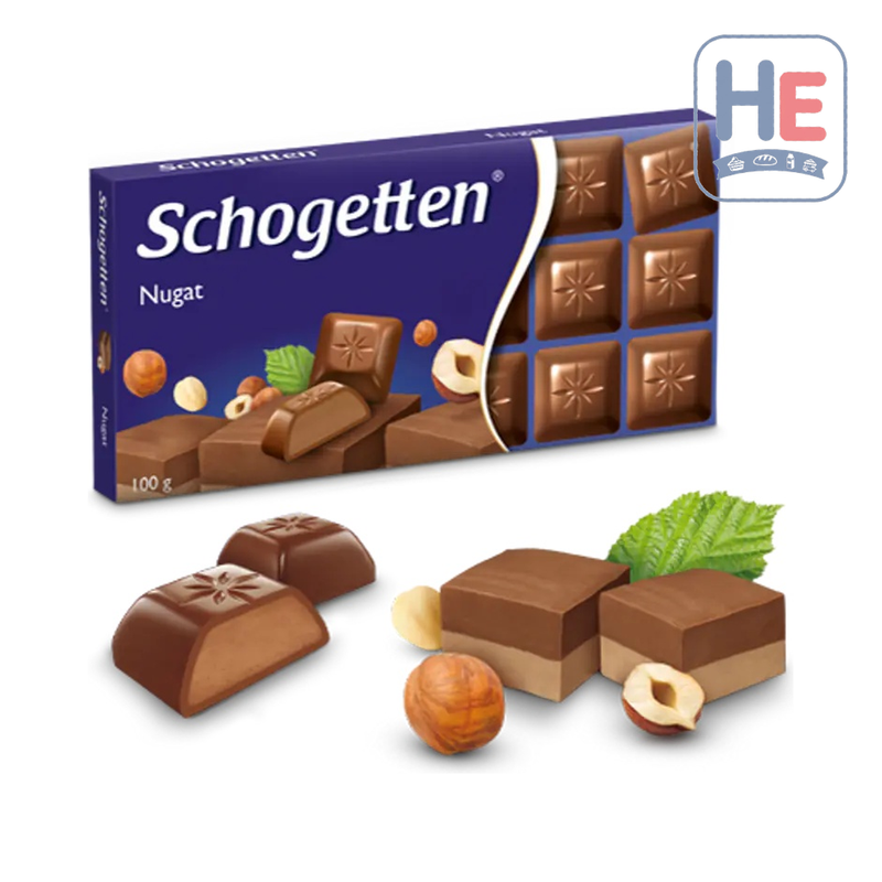 Schogetten Nougat Chocolate 100g (3.5oz) | HE hero 4000607162602