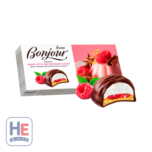 Konti Bonjour Panna Cotta & Raspberry Dessert 232g (8.2oz) | HE hero 4823088608304