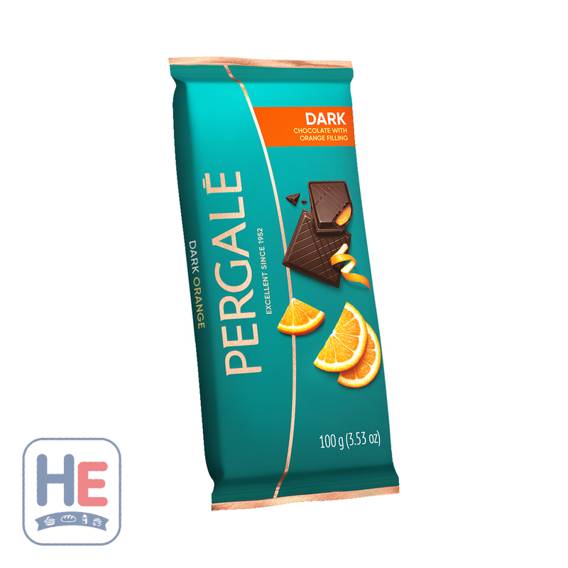Pergale Dark Chocolate with Orange Filling 100g (3.5oz) | HE hero 4770179991923