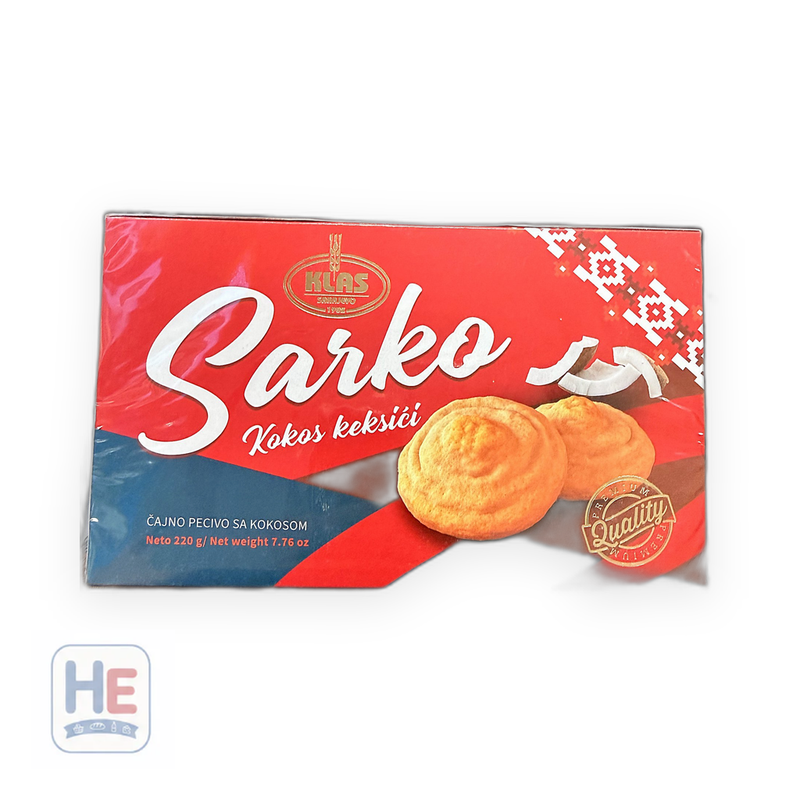 Klas Sarko Kokos Coconut Tea Biscuits, Bosnian 220g (7.76oz) | HE hero 3870004022479