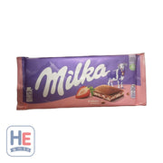 Milka Strawberry Alpine Milk Chocolate Bar 100g (3.5oz)