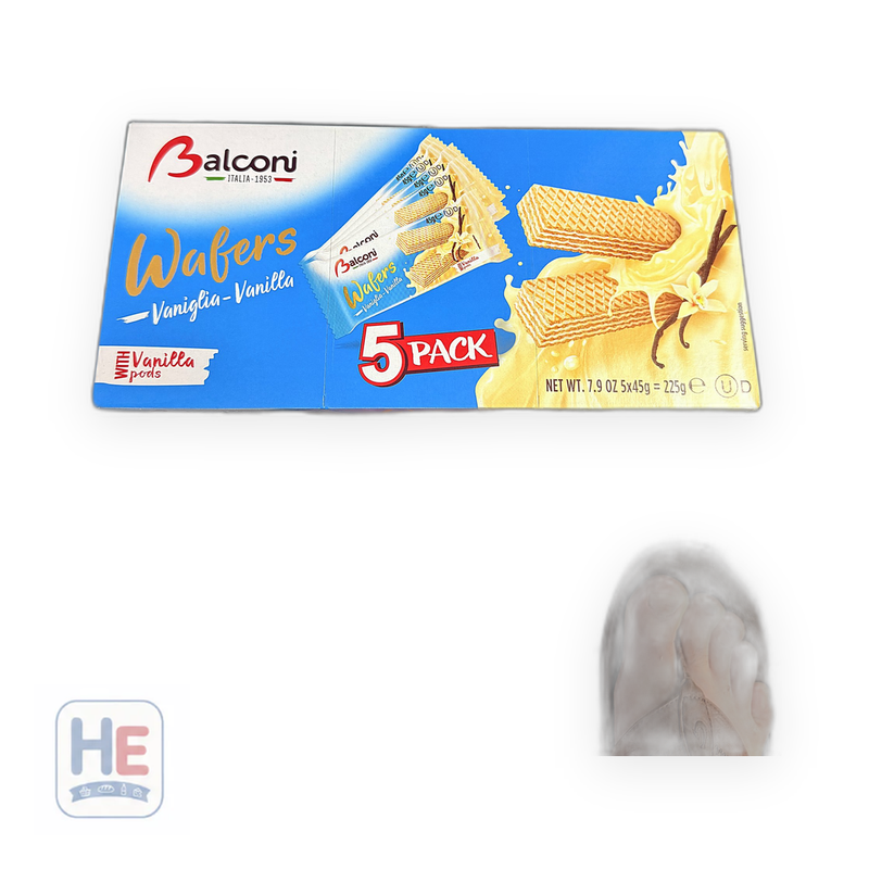 Balconi Vanilla Cream Wafers 5-Pack 225g (7.9oz) | HE hero 8001585008087