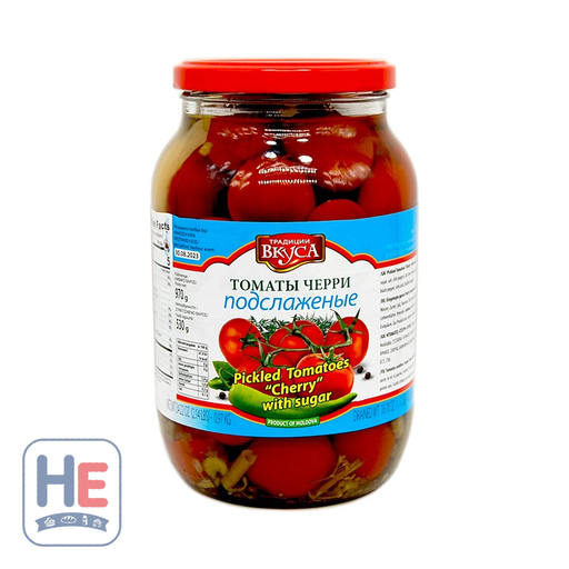 Traditsii Vkusa Pickled Cherry Tomatoes with Sugar 30.7 oz (870 g) | HE hero 4260123390808