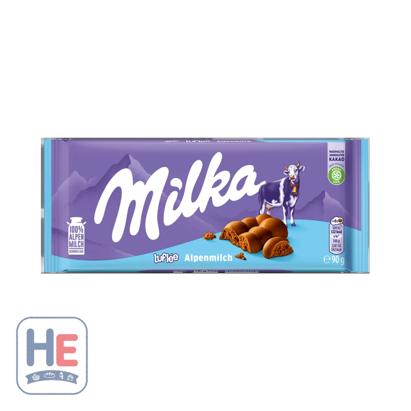 Milka Bubbly Alpine Milk Chocolate Bar 90g (3.2oz) | HE hero 891128141177