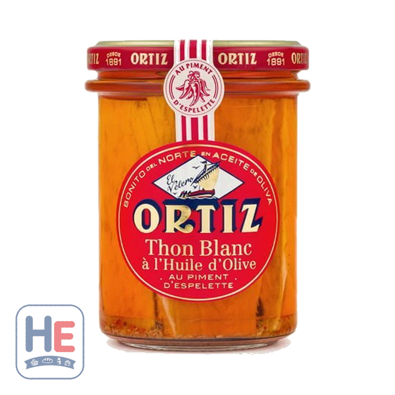 Ortiz White Tuna in Olive Oil with Espelette Pepper 220 g (7.76 oz) | HE hero 8411320283059