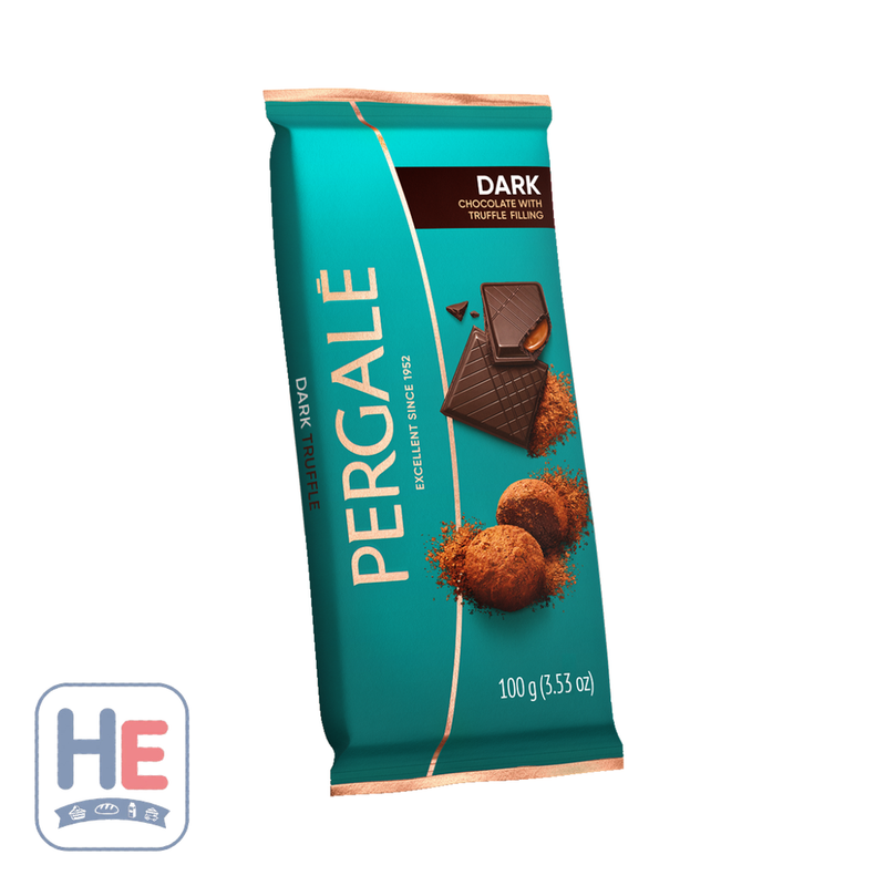 Pergale Dark Chocolate with Truffle Filling 100g (3.5oz) | HE hero 4770179992043
