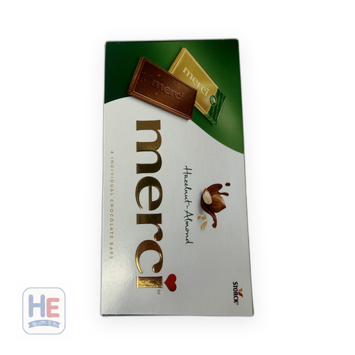 Merci Hazelnut Almond Milk Chocolate Bars 100g (3.5oz) | HE hero 4014400914252