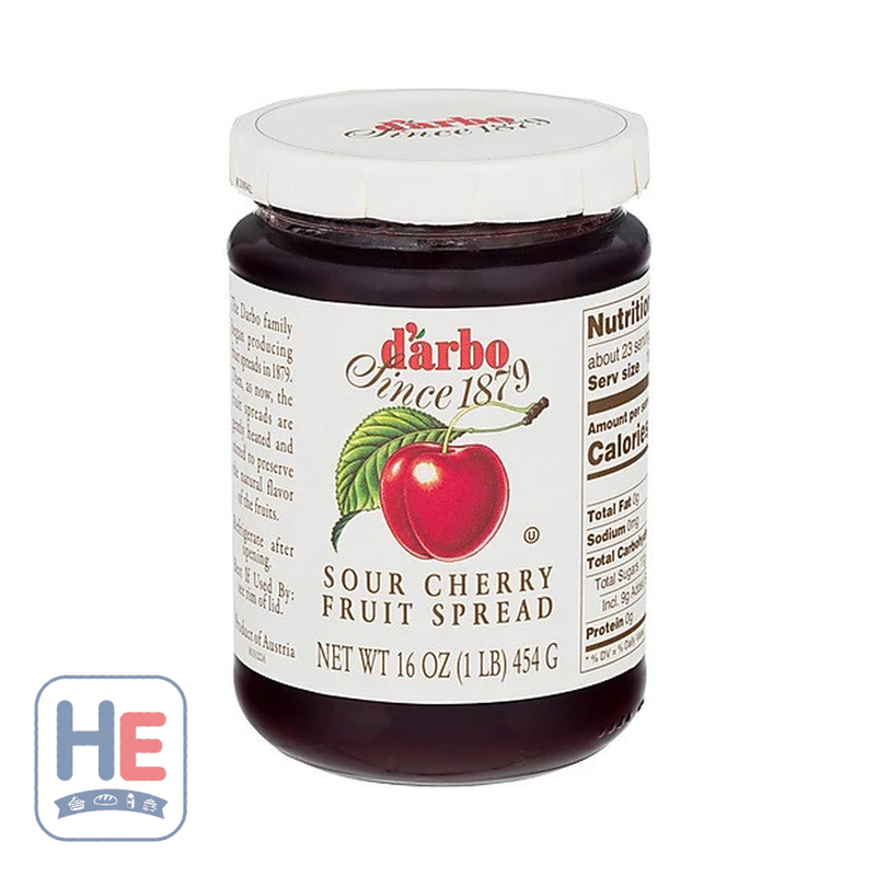 d'arbo Sour Cherry Fruit Spread 454 g (16 oz) | HE hero 11368042519