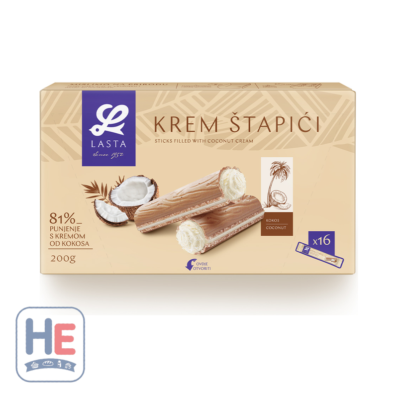 Lasta Cream Sticks with Coconut 200g (7.1oz) | HE hero 3870128035669