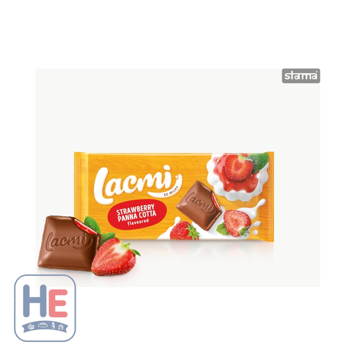 Roshen Lacmi Milk Chocolate with Strawberry Panna Cotta 90g (3.2oz) | HE hero 4823077639494