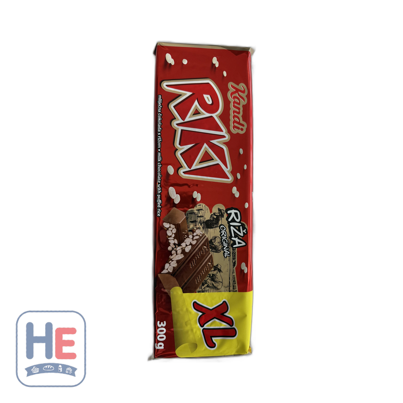 Kandi Riki Riza Original XL Milk Chocolate with Puffed Rice 300g (10.6oz) | HE hero 3858881040472