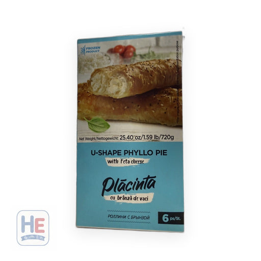 Placinta U-Shape Phyllo Pie with Feta Cheese, Romanian Pastry 720g (1.6lb)