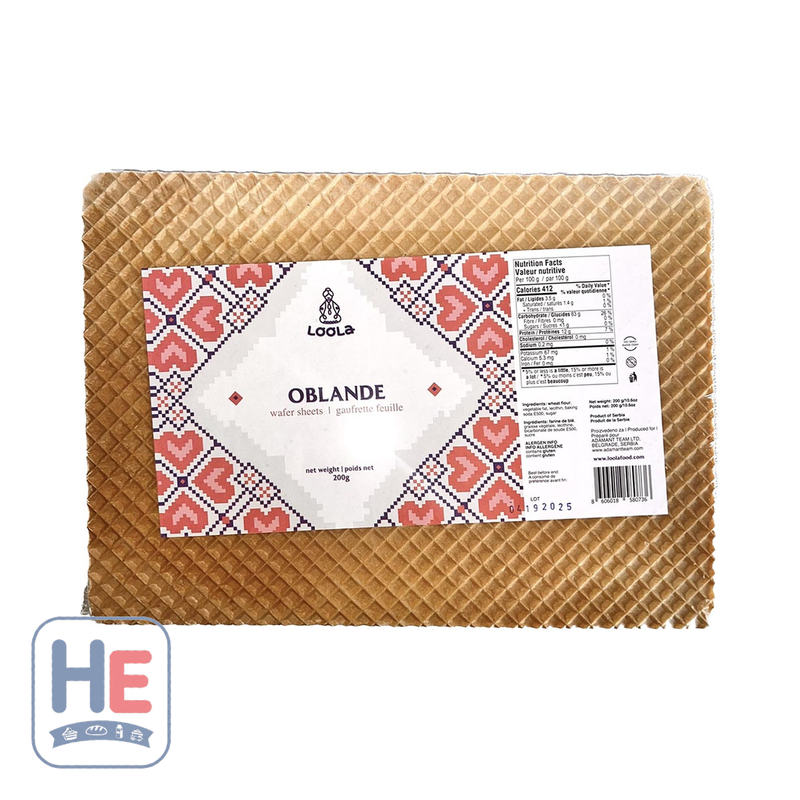Loola Oblande Wafer Sheets 200g (7.1oz) | HE hero 8606018580736