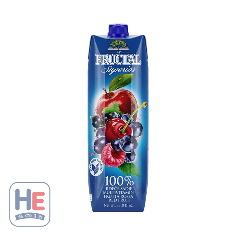 Fructal Superior Multivitamin Red Fruit Nectar 100% 1L (33.8fl oz) | HE hero 3838945027854