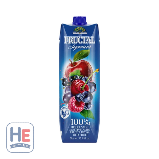 Fructal Superior Multivitamin Red Fruit Nectar 100% 1L (33.8fl oz) | HE hero 3838945027854