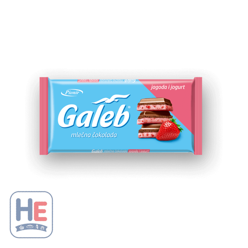 Galeb Strawberry & Yoghurt Filled Milk Chocolate 100g (3.5oz) | HE hero 8602300237197