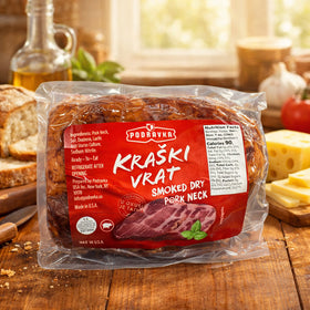 Podravka Kraski Vrat Smoked Dry Pork Neck, Croatian Cured Meat